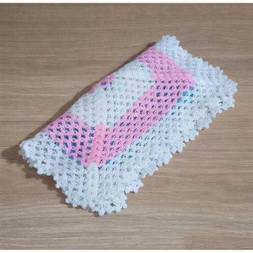 El İşi Pamuklu Banyo Lifi,El Örgüsü Mavi Beyaz Pembe Duş Lifi 26X26Cm