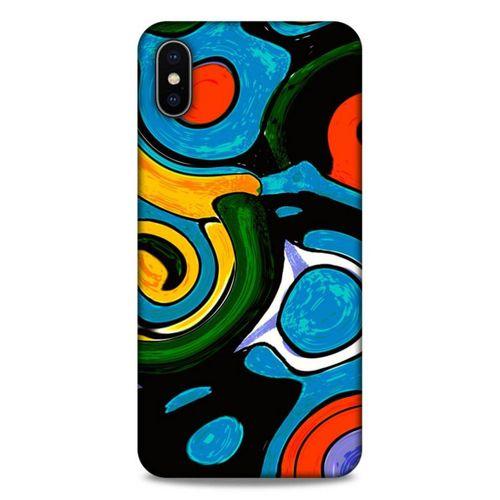 Lopard Apple iPhone XS Max Uyumlu Kılıf Soyut Sanat (24) Desenli Darbe Emici Kılıf