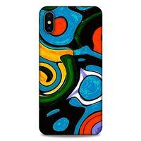 Lopard Apple iPhone XS Max Uyumlu Kılıf Soyut Sanat (24) Desenli Darbe Emici Kılıf