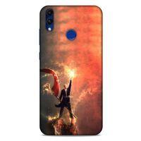 Huawei Honor 8C Kılıf Atatürk (44) Tough Armor Kılıf Alev Kırmızı
