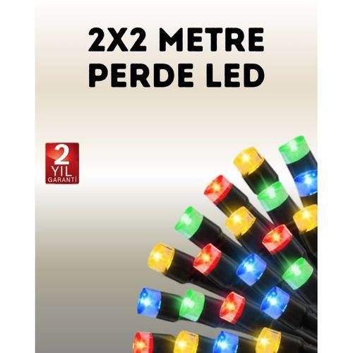 Taşınabilir Pil İle Çalışan Led Işık – 2x2 Metre Perde Modeli