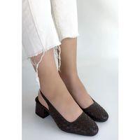 Dier Kahverengi Cilt Topuklu Ayakkabı