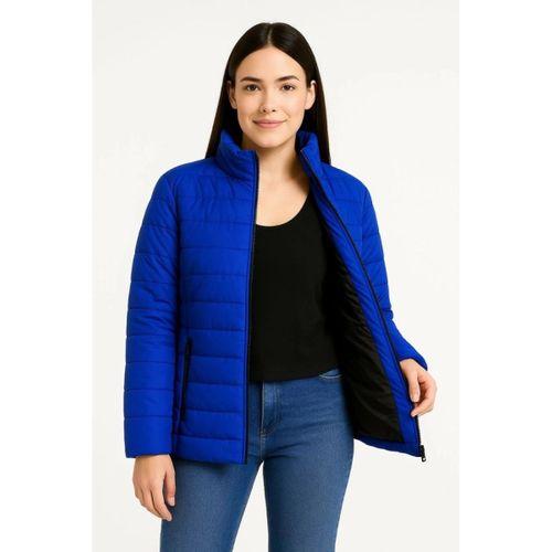 Bomber Mont Ceket – Su İtici Kumaş, Kapitone Astarlı, Fermuarlı, Kışlık - Saks Mavisi
