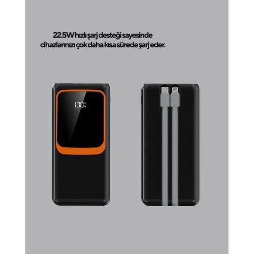 Powerbank 20000 Mah 22.5w Hızlı Şarjlı Ve Kompakt Çoklu Kablo Çıkışlı