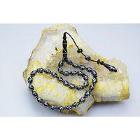 Oltu Taşı Beyzi Çeşmi Bülbül Mavi İşlemeli Tespih