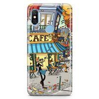 Xiaomi Redmi Note 6 Pro Kılıf Paris Kafe Arka Kapak Koruma Desenli Full Koruyucu