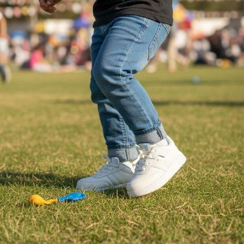 Alessio 048pf Beyaz Renk Bağcaklı Fuspetli Çocuk Spor Ayakkabı