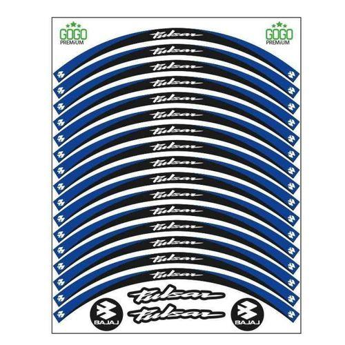 BAJAJ Bajaj Mavi Siyah Pulsar Uyumlu Reflektörlü 1 Set Jant Şeridi