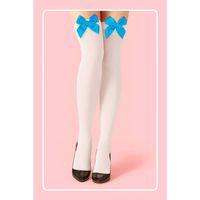 Mavi Fiyonklu Beyaz Jartiyer Çorabı