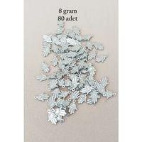 Oya Abiye Bileklik Kolye Pleksi Metalik Plastik Pul Gümüş Renk 8 gram 80 adet - BNC526