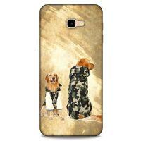 Samsung Galaxy J4 Plus Kılıf Köpek Kıyafetleri (32) Soft Silikon Kılıf Golden Kapişonlu Polar