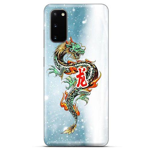 Xiaomi Poco M3 Kılıf Dragons (29) Arka Koruma Kılıfı Tatoo Mavi Ejderha