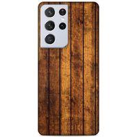 Lopard Samsung Galaxy S21 Ultra Uyumlu Kılıf Wood'X (15) Antişok Kılıf Baskılı