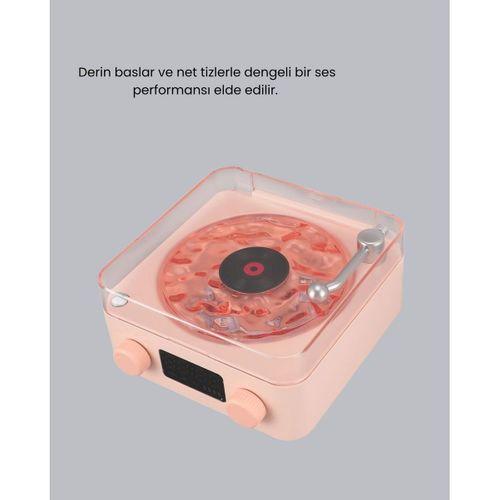 Gece Lambası Stereo Bluetooth Hoparlör Dijital Saat Su Dalgası Efektli 3-ü-1 Cihaz