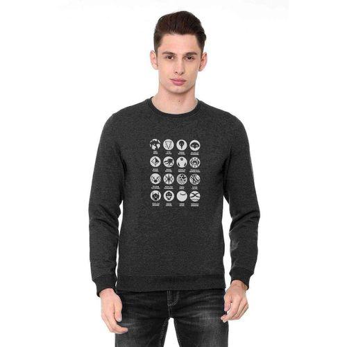 Anime One Punch Man Baskılı Füme Antrasit Erkek Sweatshirt