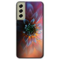 Samsung Galaxy S21 FE HD Baskılı Kılıf + 9D Tam Ekran Koruyucu - Çiçek Motif