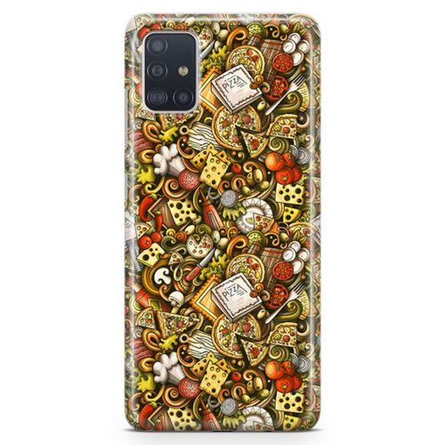 Samsung Galaxy A51 Kılıf Doodle Restaurant Arka Kapak Koruma Desenli Full Koruyucu