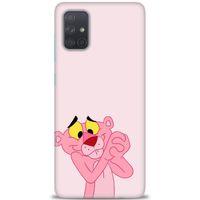 Samsung Galaxy A71 Kılıf HD Baskılı Kılıf - Pembe Panter + Tam Ekran Koruyucu