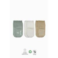 Bistyle Bistyle Basic Kaymaz Penye Soket Çorap 3'Lü BS10107 Nil Ekru Bej