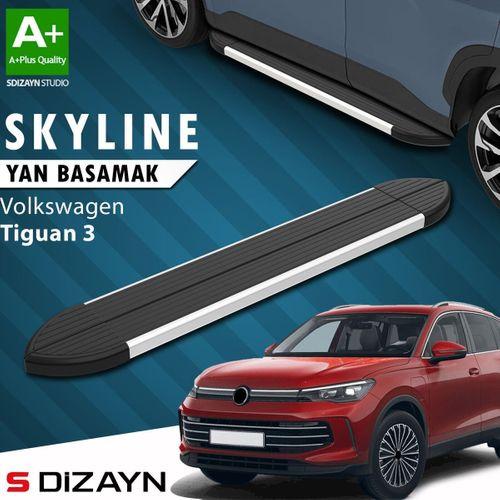 S-Dizayn VW Tiguan 3 Skyline Aluminyum Yan Basamak 183 Cm 2024 Üzeri A+ Kalite