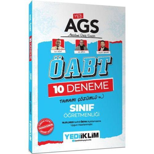 2025 MEB AGS ÖABT Sınıf Öğretmenliği Tamamı Çözümlü 10 Deneme Yediiklim Yayınları