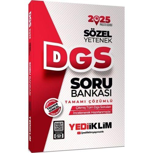 2025 DGS Sözel Yetenek Tamamı Çözümlü Soru Bankası Yediiklim Yayınları
