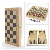 Ahşap Satranç ve Tavla Seti