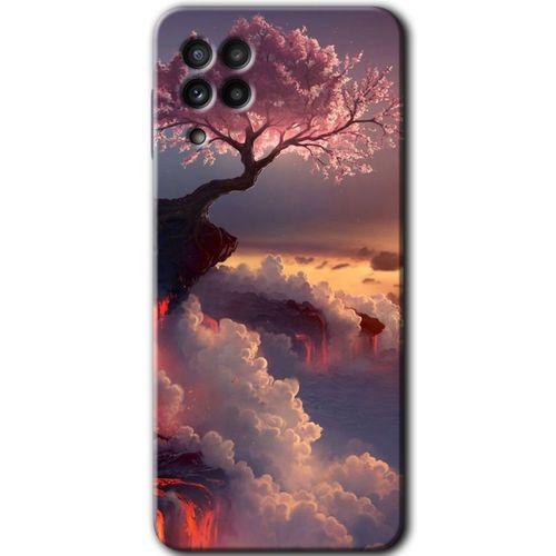 MRCİLETİSİM MRCİLETİSİM Samsung Galaxy A22 Kılıf HD Desen Baskılı Arka Kapak + Temperli Cam - Uçurumdaki Hayat