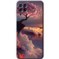 MRCİLETİSİM MRCİLETİSİM Samsung Galaxy A22 Kılıf HD Desen Baskılı Arka Kapak + Temperli Cam - Uçurumdaki Hayat