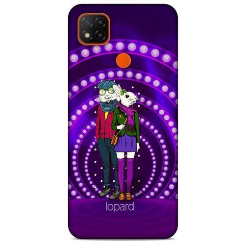 Xiaomi Redmi 9C Kılıf FunnyMaX (33) Hybrid Kılıf Mor Tavşan