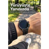 Müzik Kontrolü Özellikli Yuvarlak Ekranlı Şarjlı Akıllı Saat