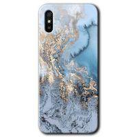 Redmi 9A Kılıf HD Desen Baskılı Arka Kapak - Eski Mermer