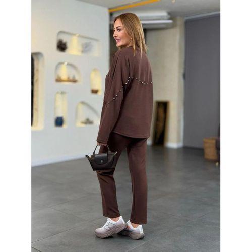 Kadın Inci Detay Modal Kumaş Ikili Takım