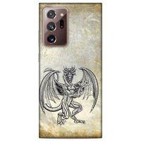 Lopard Samsung Galaxy Note 20 Ultra Uyumlu Kılıf Tattoo's (30) Silicone Case Şeytan Ejderha
