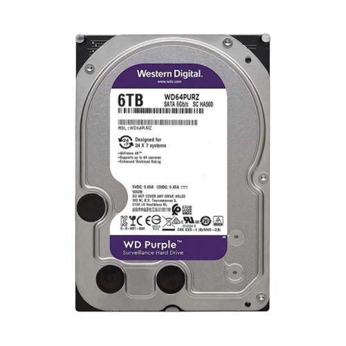 WD PURPLE, WD64PURZ, 3.5’’, 6TB, 256Mb, 5400 Rpm, 7/24 Güvenlik, HDD (Türkiye Distribütörü Garantili)