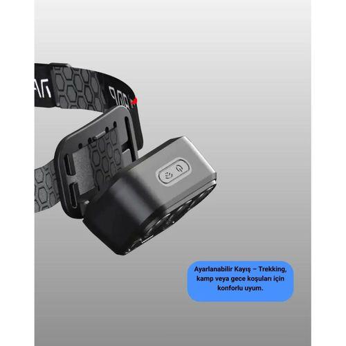 Usb Şarjlı Led Kafa Lambası 300 Lümen Güç Göstergeli