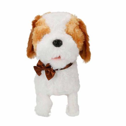 HAPPY JUNIOR Peluş Yürüyen Sesli Köpek Latte  - FT-B023
