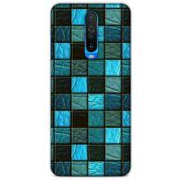 Xiaomi Redmi K30 Kılıf Patchwork (27) Tasarımlı Kılıf Turkuaz Siyah