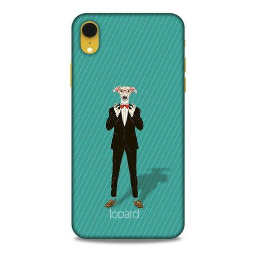 Apple iPhone XR Kılıf FunnyMaX (12) Koruyucu Silikon Turkuaz Köpek