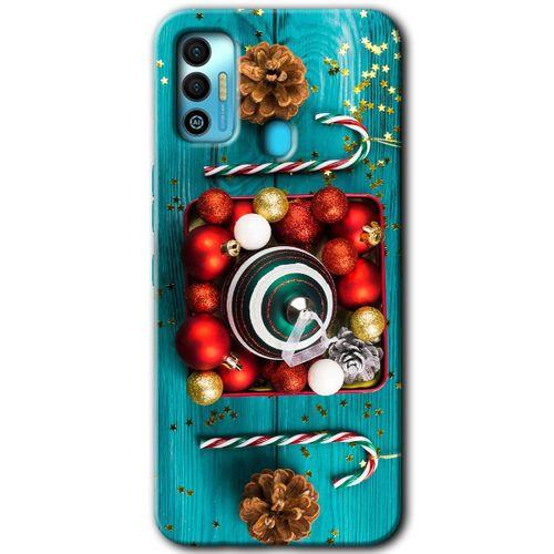 Potkal Hediye Fabrikası Tecno Spark 7T Kılıf HD Desen Baskılı Arka Kapak - Christmas