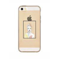 iPhone 5 Line Art Şeffaf Telefon Kılıfı
