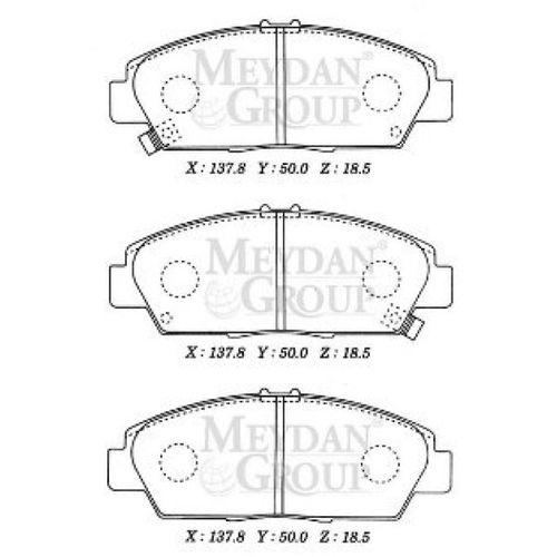 Honda Accord 1996 1998 Ön Fren Balatası (Disk) (137,8X50X18,5)  45022-S30-G10