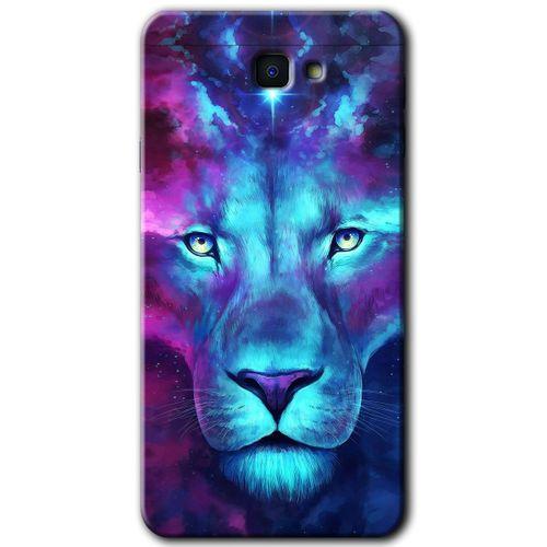 Samsung Galaxy J7 Prime HD Baskılı Kılıf + 9D Tam Ekran Koruyucu - Neon Lion