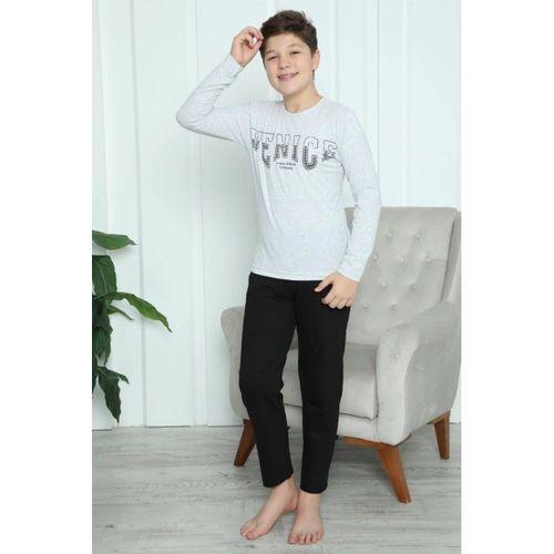 Erkek Çocuk Penye Pijama Takım Gri