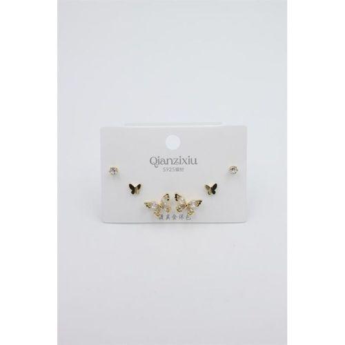 Çoklu Set Küpe - Altın