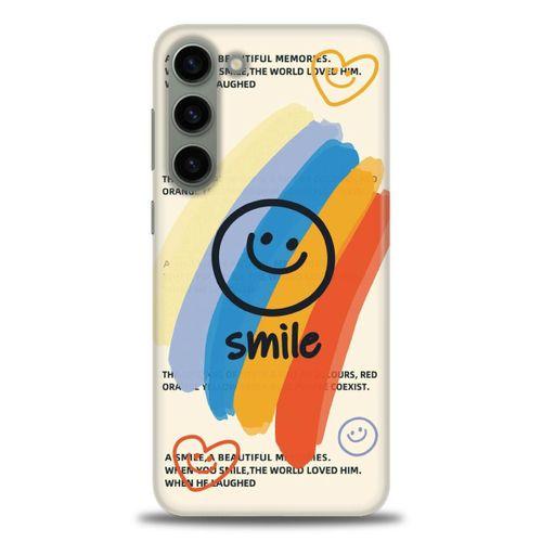 Samsung Galaxy S23 Plus Kılıf HD Baskılı Kılıf - Smile + Tam Ekran Koruyucu