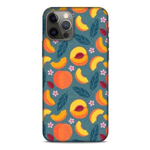 Frutix Şeftali 01 Apple iPhone 12 Pro Kılıf Desenli Silikon