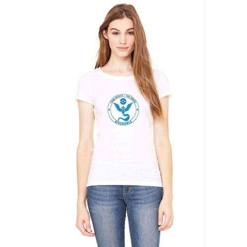 Riverdale Team Mystic Pokemon Go Baskılı Beyaz Kadın Tshirt