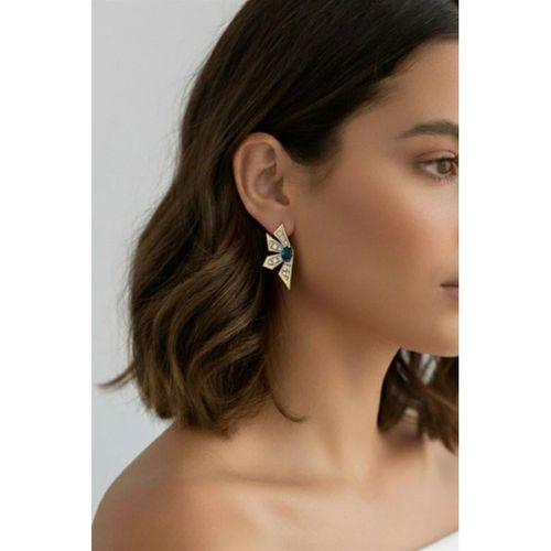 Çiçek Küpe - Mavi