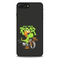 Animax Bisikletli Dinozor Apple Iphone 8 Plus Kılıf Desenli Silikon
